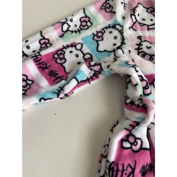 Sanrio Hello Kitty Soft Plush Short Belted Robe Women’s Sz XL With Pockets NEW - Picture 7 of 11